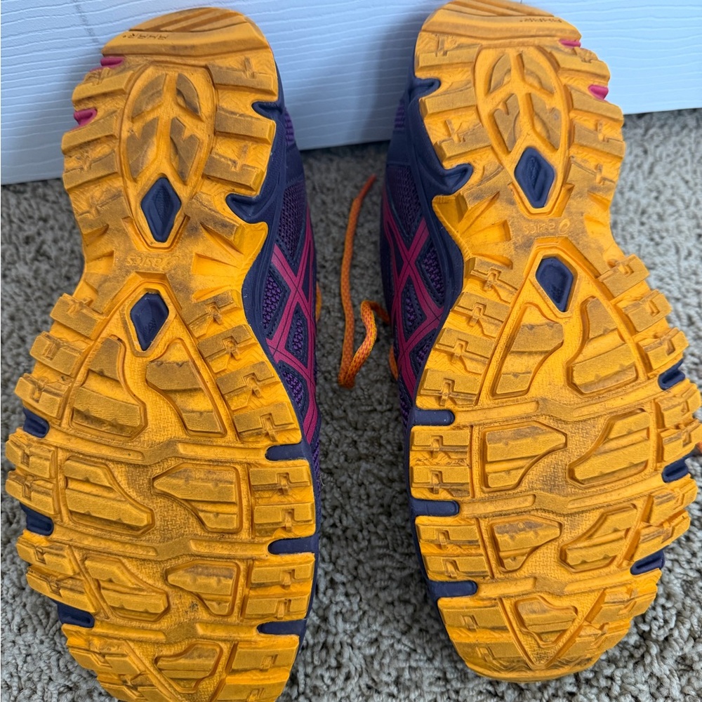 ASICS Women's Gel Sonoma 2 Vibrant Purple and Orange Athletic Shoes - Picture 5 of 5